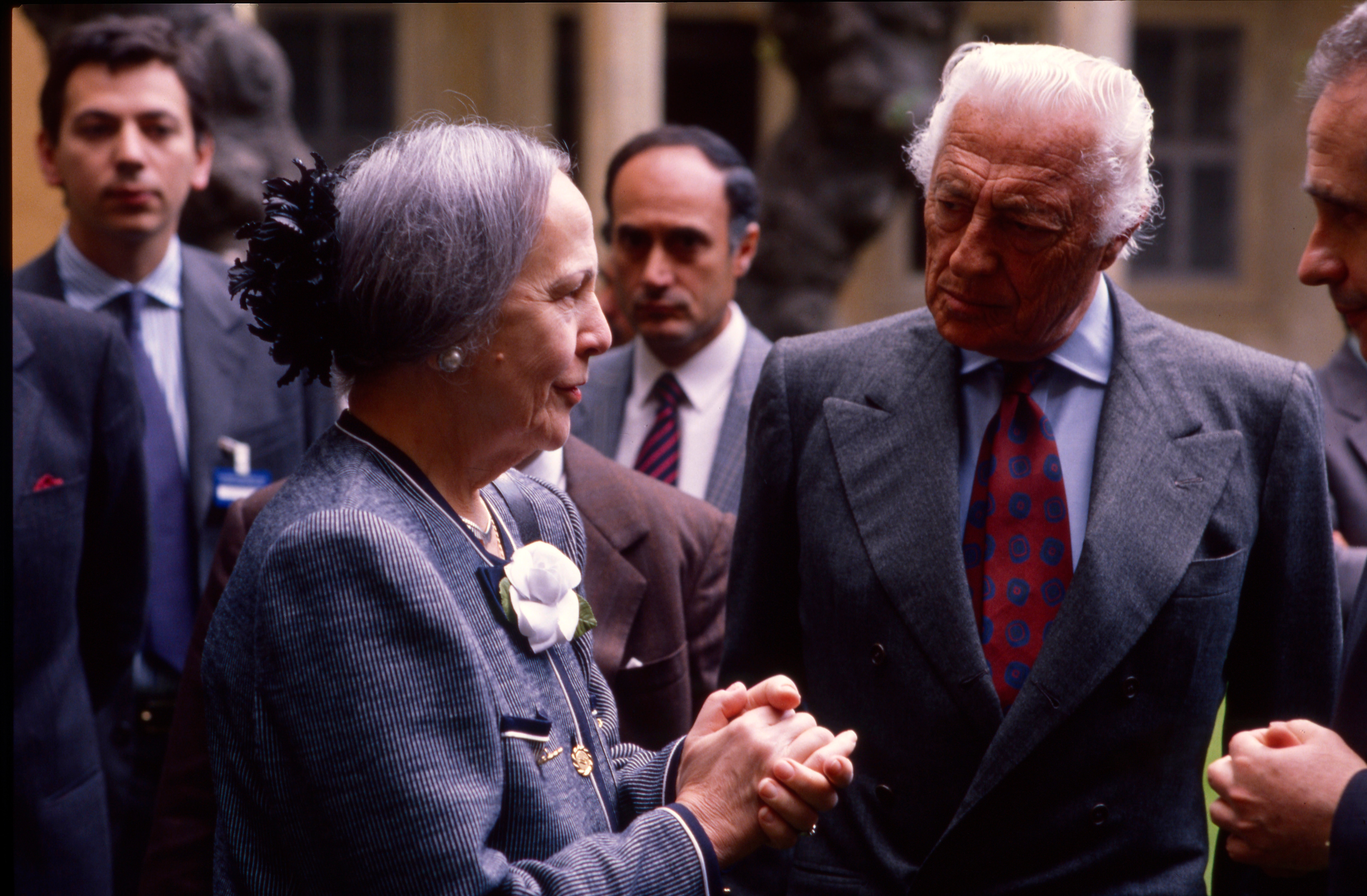 Insieme a Gianni Agnelli, nel 1990
