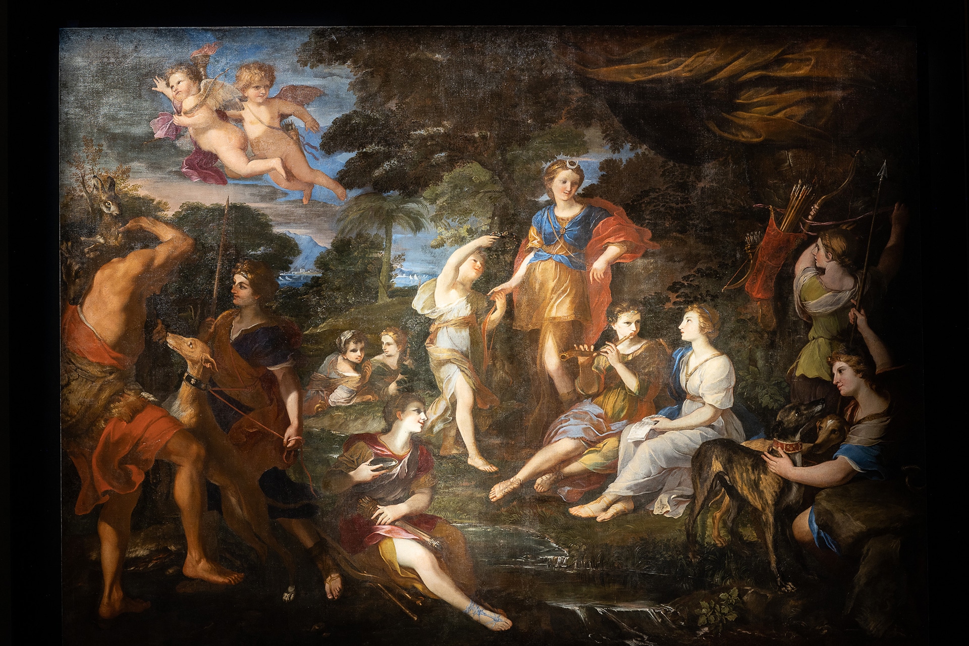Andrea Camassei (Bevagna 1602 - Roma 1649), Il riposo di Diana, 1638. Olio su tela, 293 x 403 cm. Roma, Gallerie Nazionali di Arte Antica - Palazzo Barberini