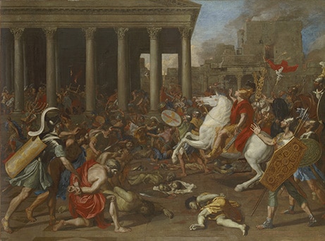 Nicolas Poussin (Les Andelys 1594 - Roma 1665), Distruzione del Tempio di Gerusalemme, 1635. Olio su tela, 147 x 198 cm. Vienna, Kunsthistorisches Museum, Gemäldegalerie