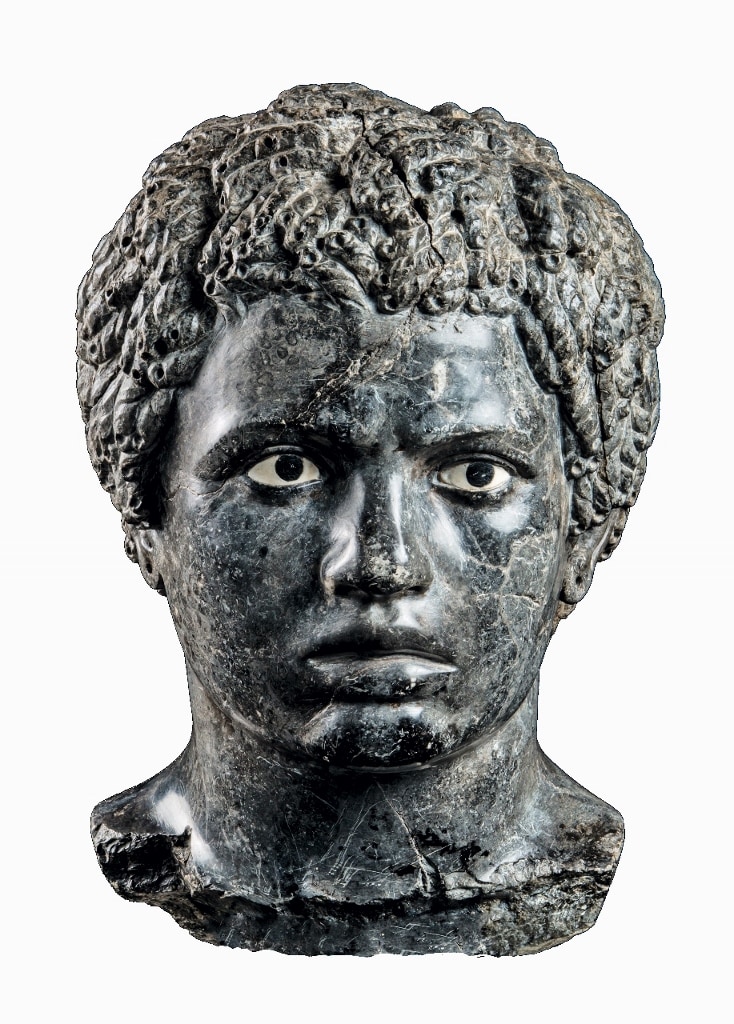 Testa di giovane africano, da Roma (?), bigio morato, alt. 27,5 cm Roma, Museo Nazionale Romano, Terme di Diocleziano, depositi 