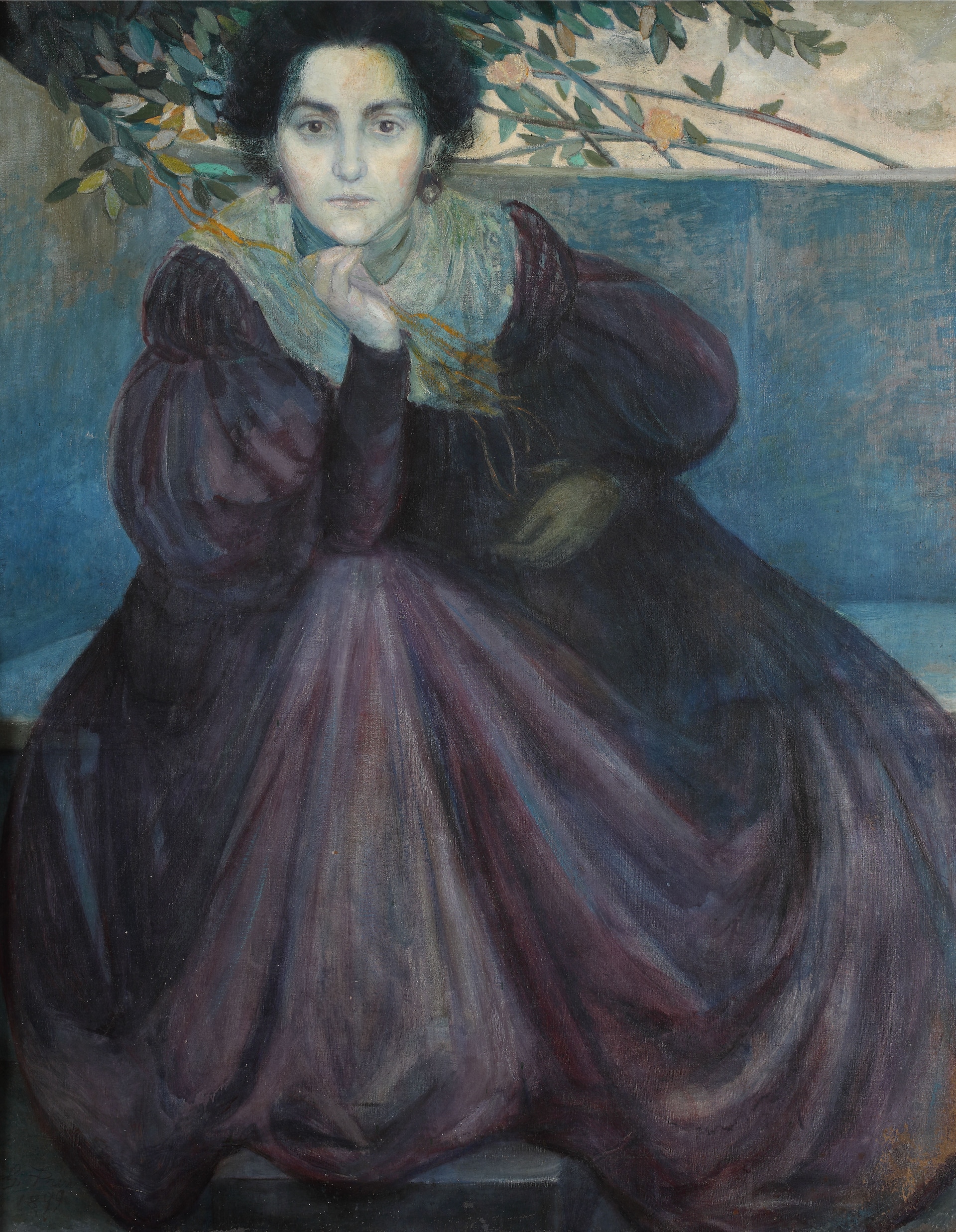 Giovanni Prini, Ritratto della fidanzata Orazia Belsito, 1899, olio su tela. Collezione privata