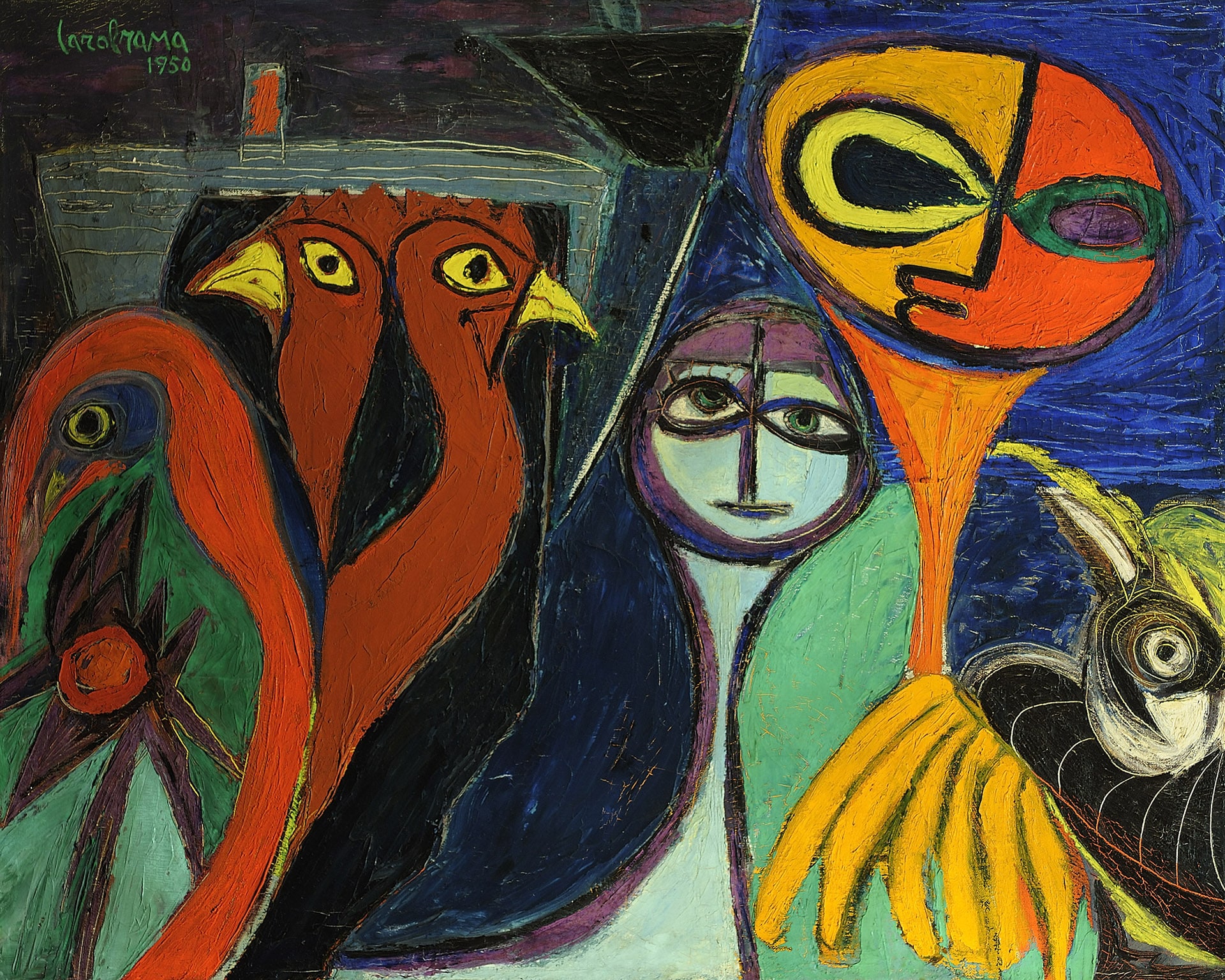 Carol Rama, Senza titolo, 1950. Olio su tela, 80 x 100 cm, Galleria del Ponte, Torino © Archivio Carol Rama, Torino, Ph. Gabriele Gaidano