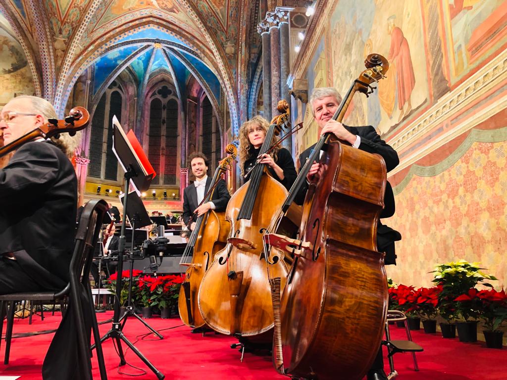 Backstage e prove del concerto di Natale ad Assisi