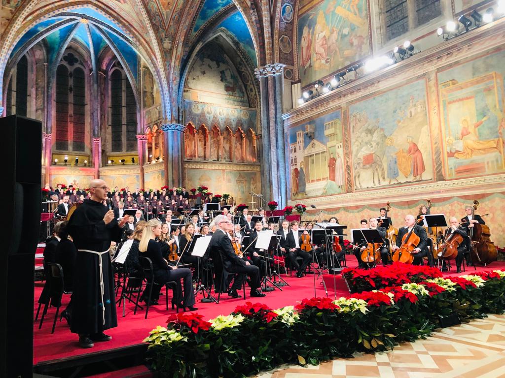 Backstage e prove del concerto di Natale ad Assisi