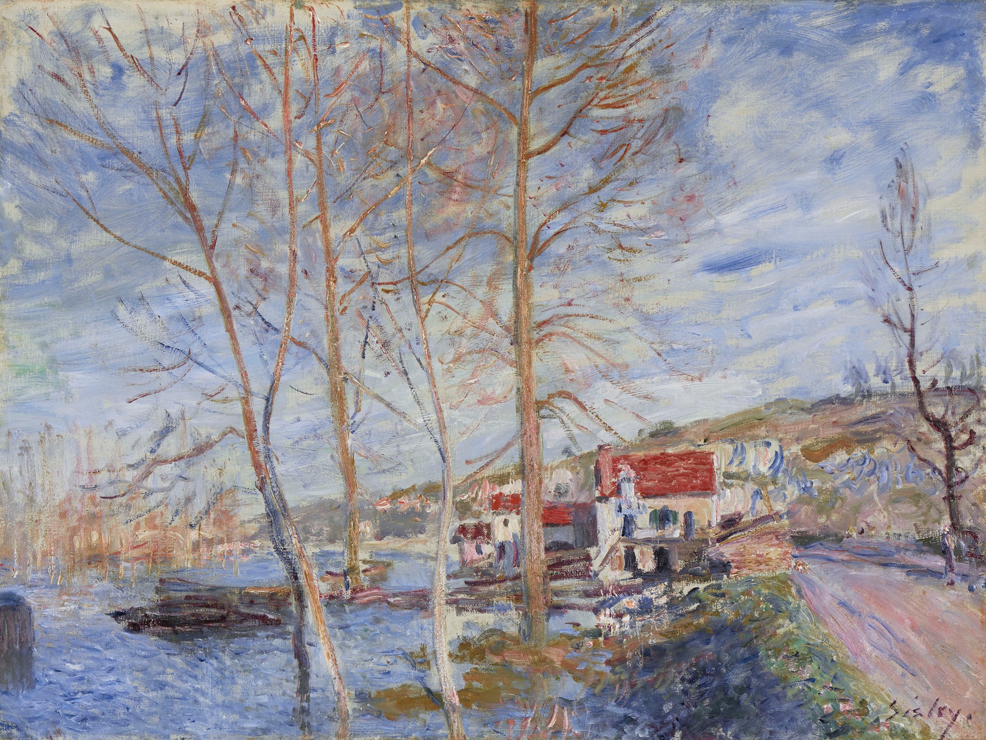 Alfred Sisley (1839–1899), Inondazione a Moret, 1879. Olio su tela, 54 x 71.8 cm. Brooklyn Museum, lascito di A. Augustus Healy. (Photo: Brooklyn Museum) 
