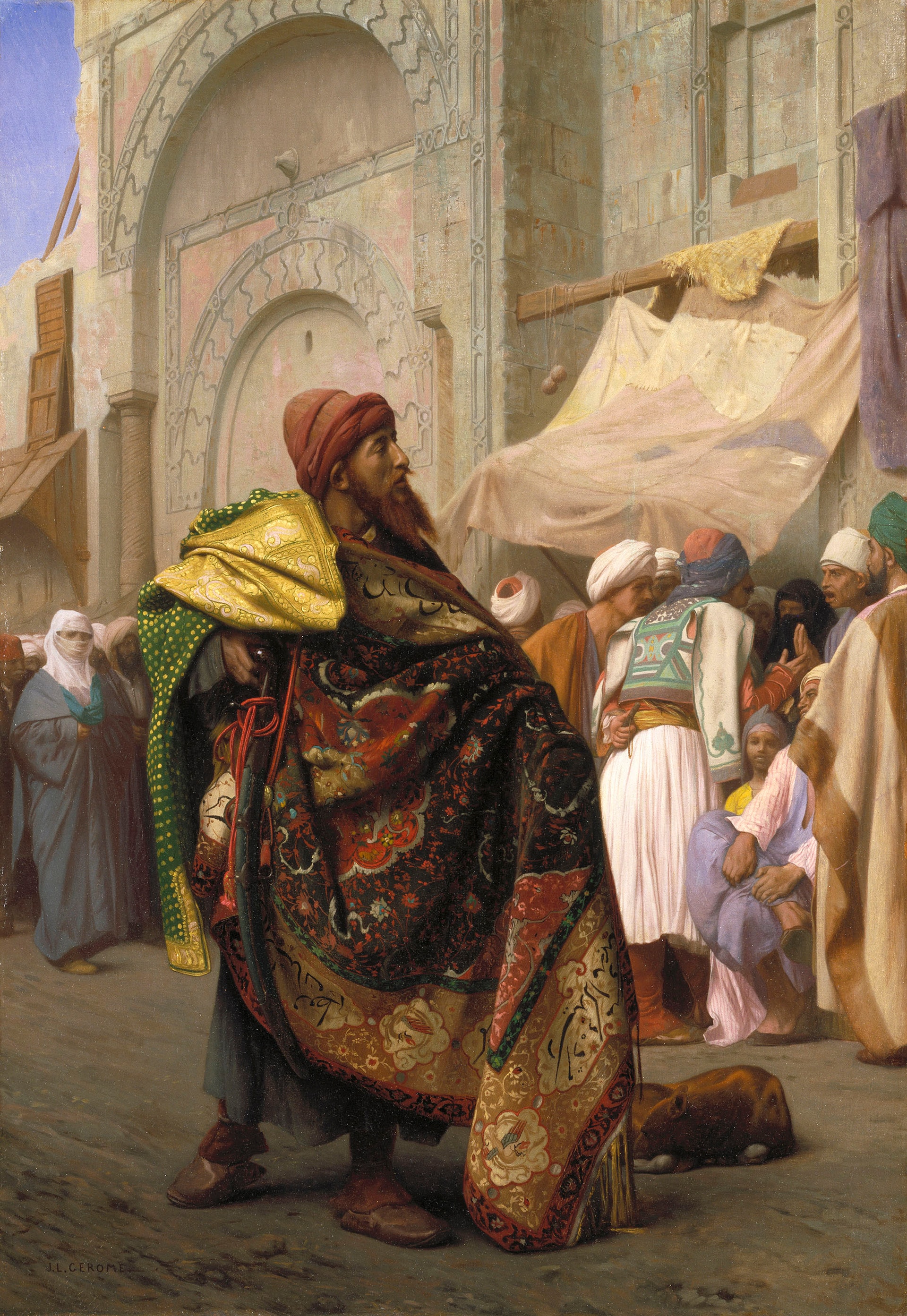 Jean-Léon Gérôme (1824–1904), Il mercante di tappeti del Cairo, 1869. Olio su tela, 81 x 55.9 cm. Brooklyn Museum, dono di Joseph Gluck. (Photo: Brooklyn Museum)