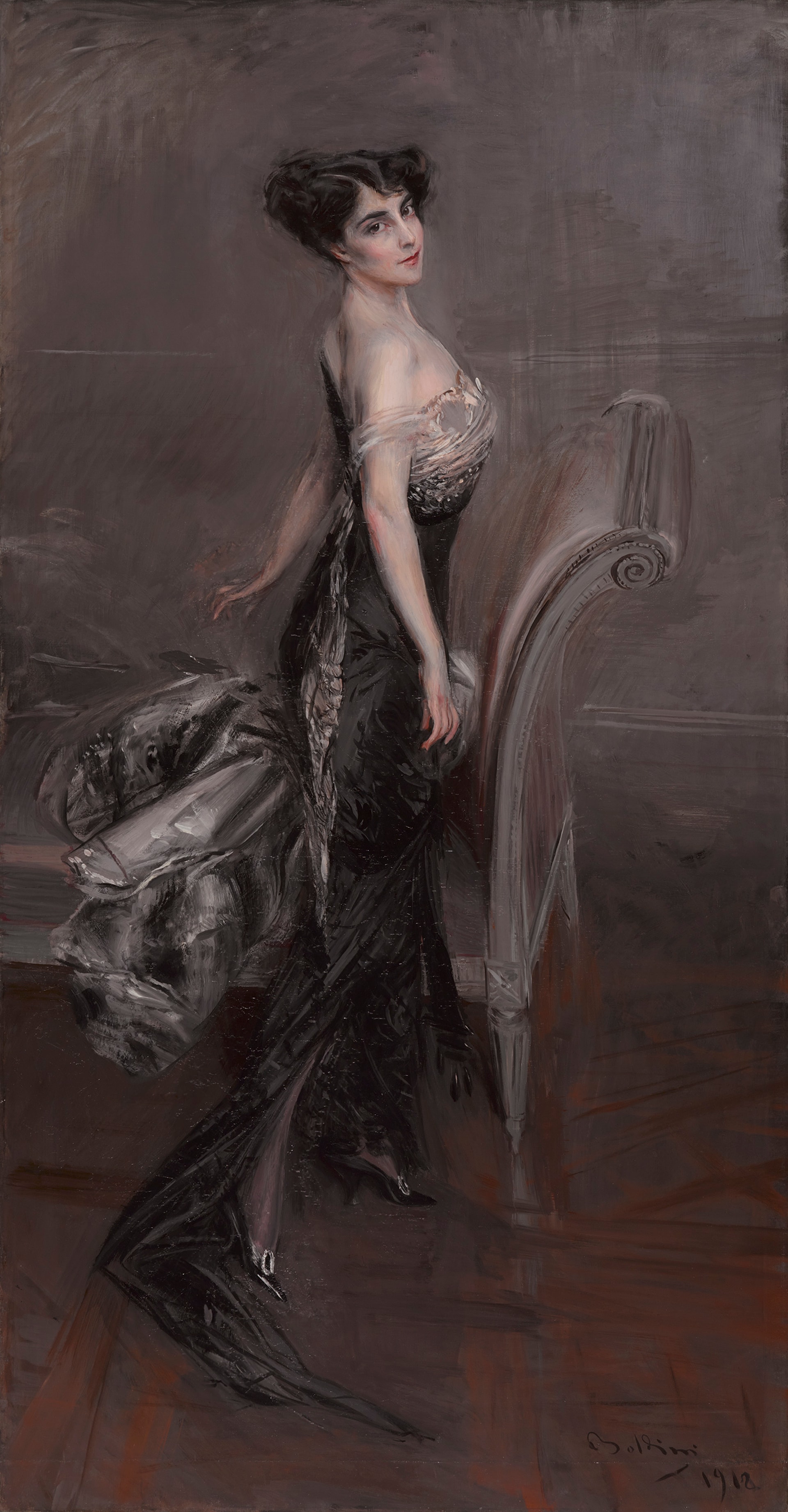 Giovanni Boldini (1842–1931), Ritratto di signora, 1912. Olio su tela, 231.1 x 121.3 cm. Brooklyn Museum, dono anonimo. (Photo: Sarah DeSantis, Brooklyn Museum)