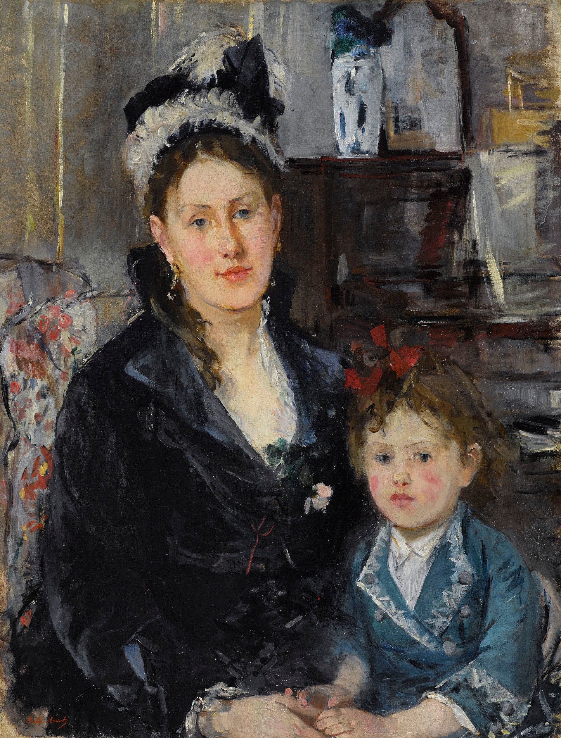 Berthe Morisot (1841–1895), Madame Boursier e sua figlia, 1873 circa. Olio su tela, 74.5 x 56.8 cm. Brooklyn Museum, Museum Collection Fund. (Photo: Sarah DeSantis, Brooklyn Museum) 