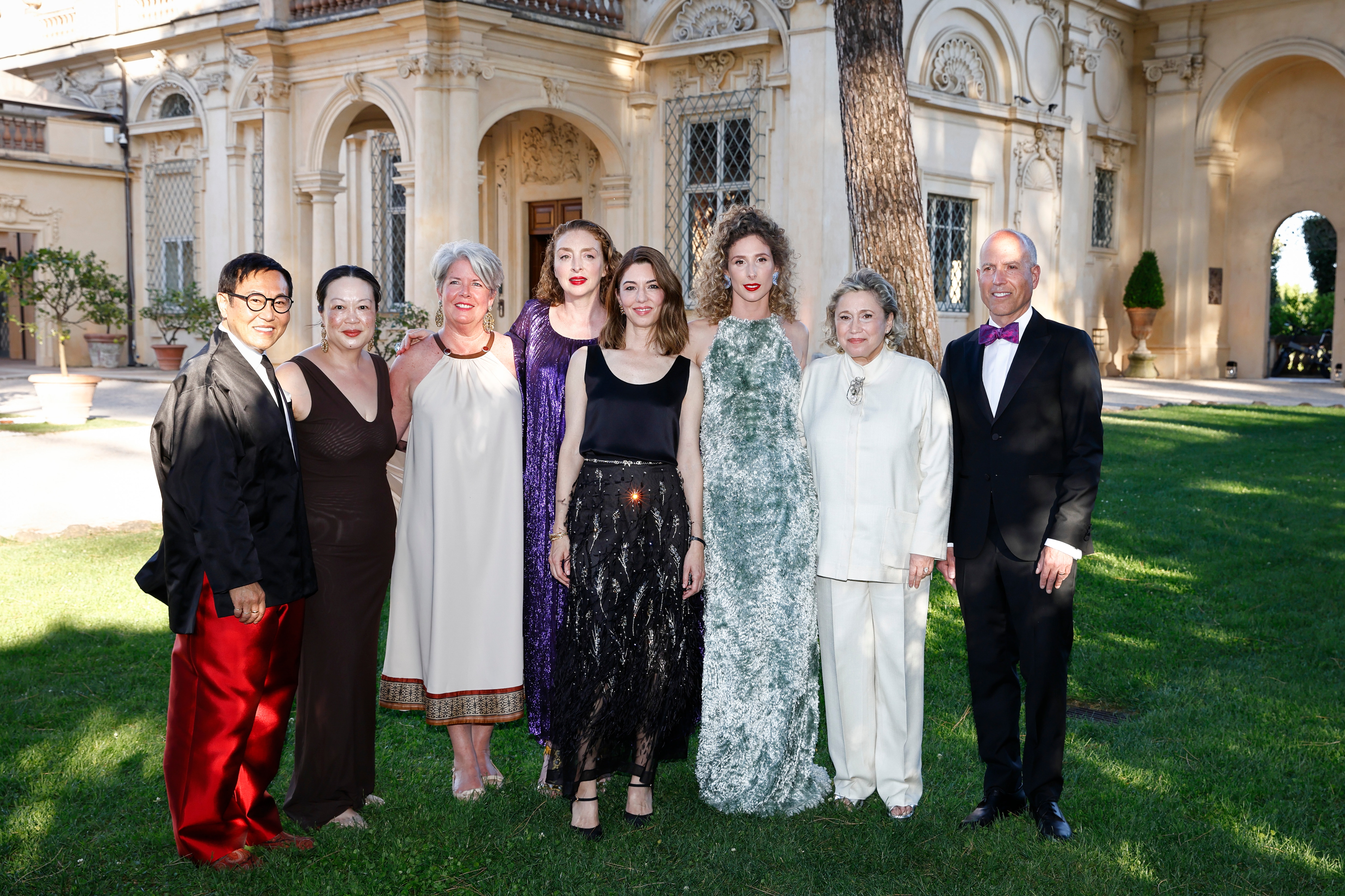 Calvin Tsao, Aliza Wong, Carla Markell, Rachel Feinstein, Sofia Coppola, Margherita Marenghi Vaselli, Maria Teresa Venturini Fendi, Peter N. Miller. Credito fotografico: Gerardo Gaetani, American Academy in Rome