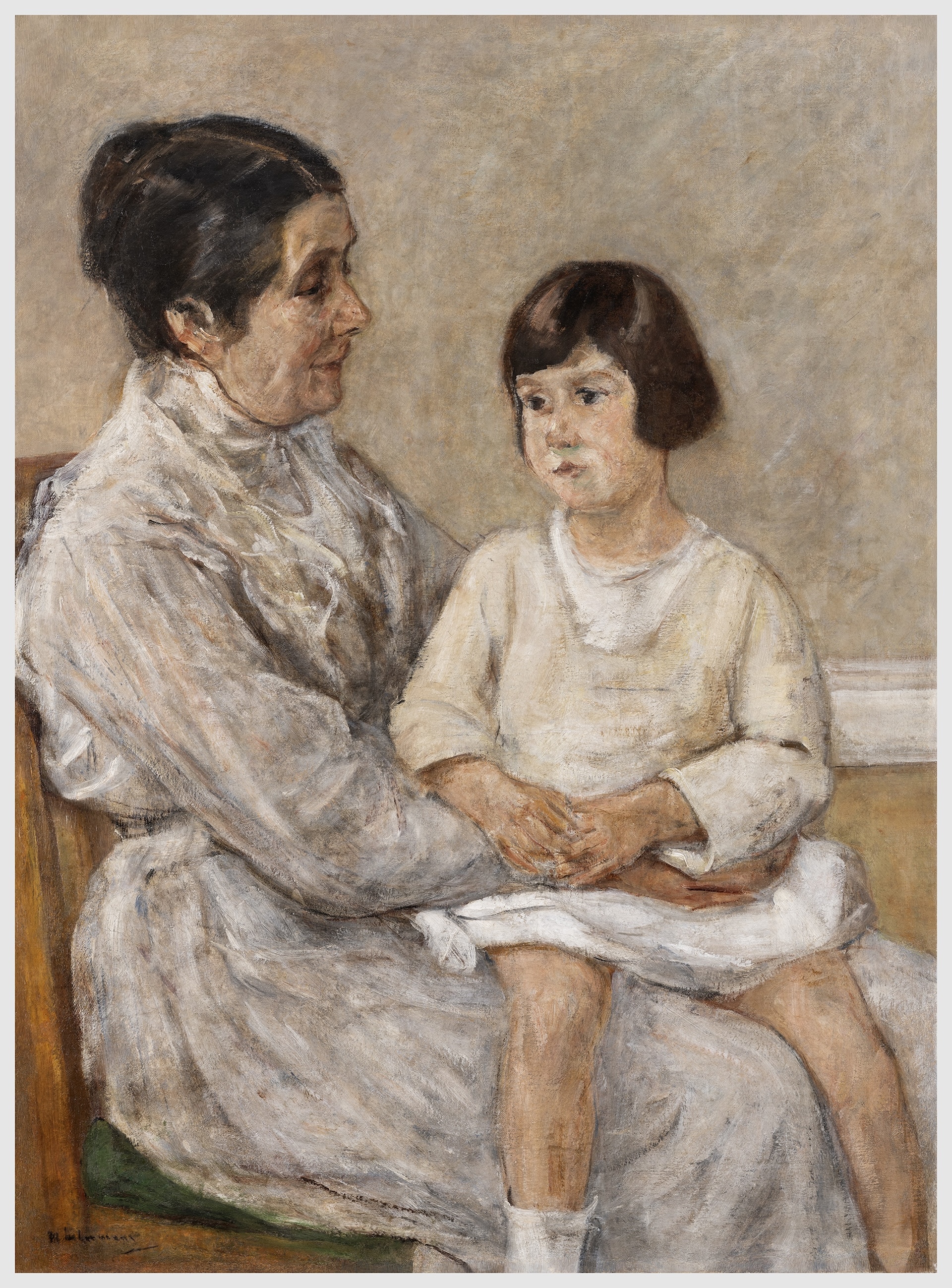 Max Liebermann, Nonna e nipote, 1922. Olio su tela, acquisito dalla Ernst von Siemens Kunststiftung per l’esposizione permanente presso la Liebermann-Villa am Wannsee. © Max-Liebermann-Gesellschaft Berlin e.V. Foto: Oliver Ziebe, Berlin