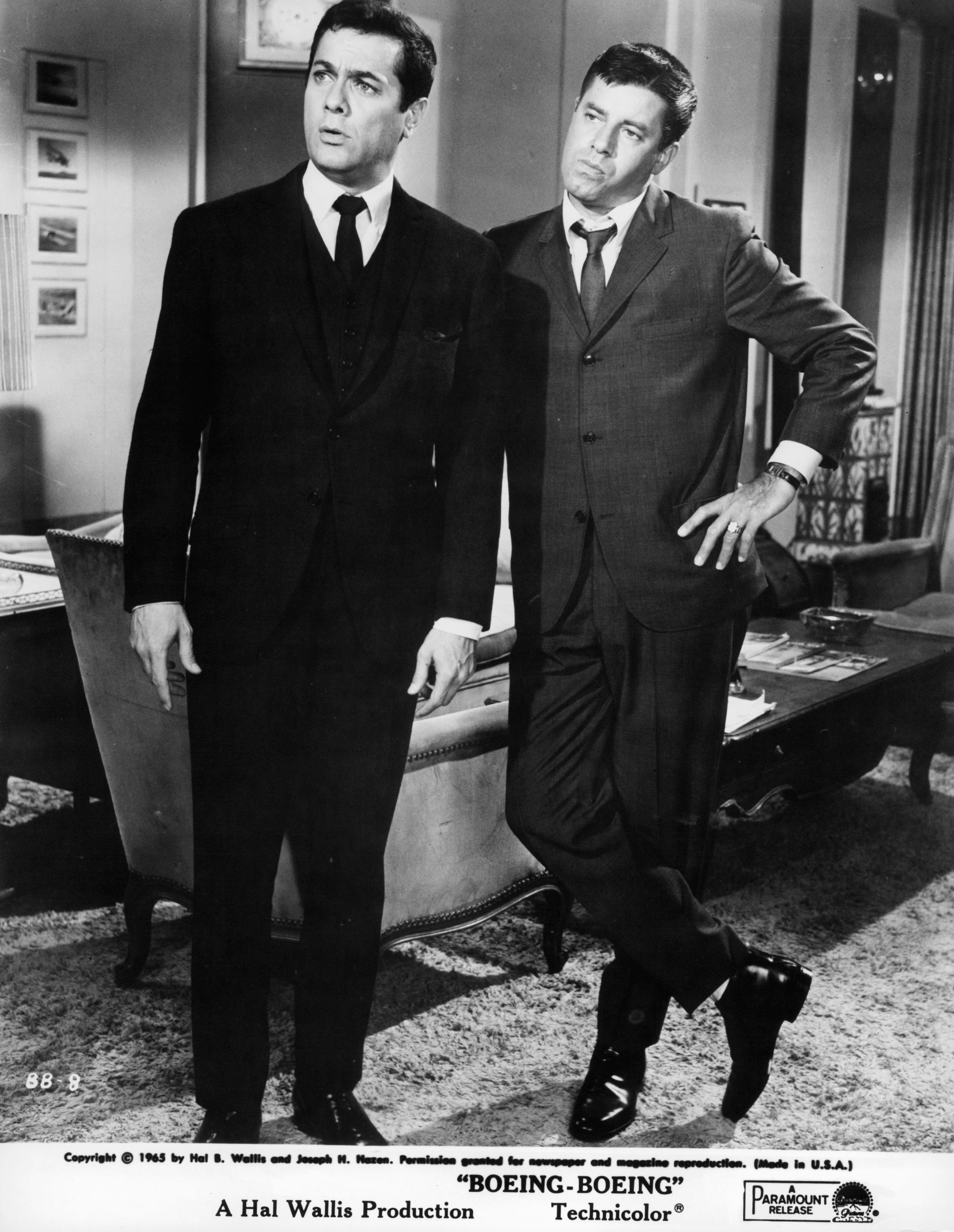 Con Jerry Lewis nel 1965 sul set di "Boeing-Boeing"