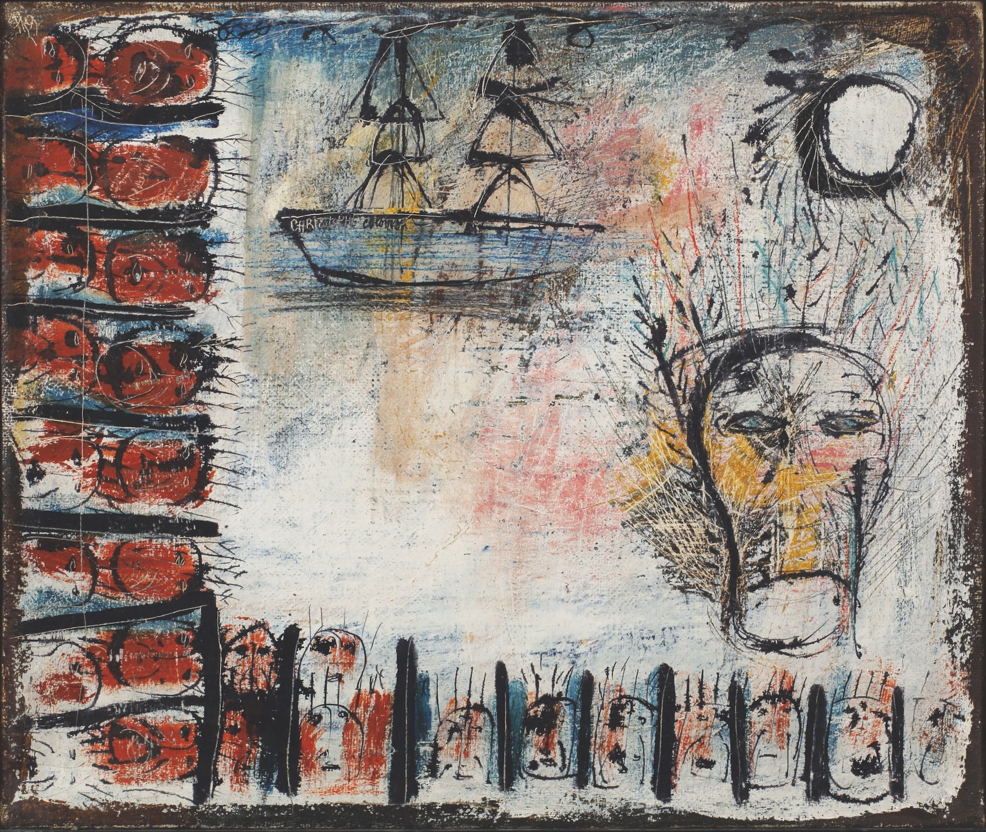 Slavko Kopač: Omaggio a Cristoforo Colombo, 1949. Olio su tela, 54x65 cm