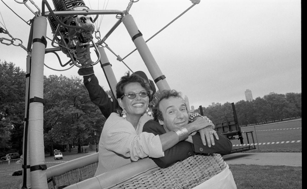 Con Roberto Benigni nel 1993 a New York