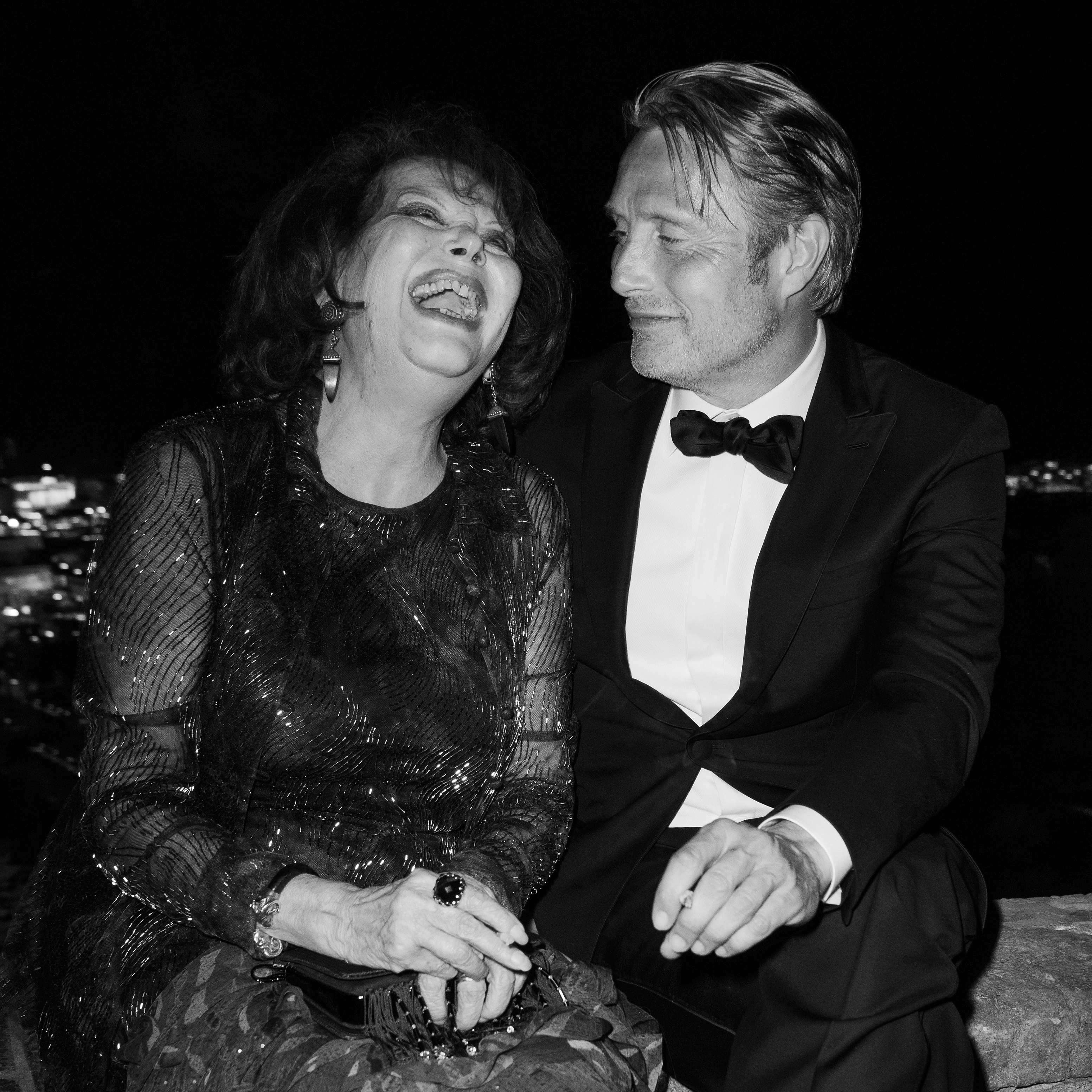 Con l'attore Mads Mikkelsen al 70° Festival di Cannes