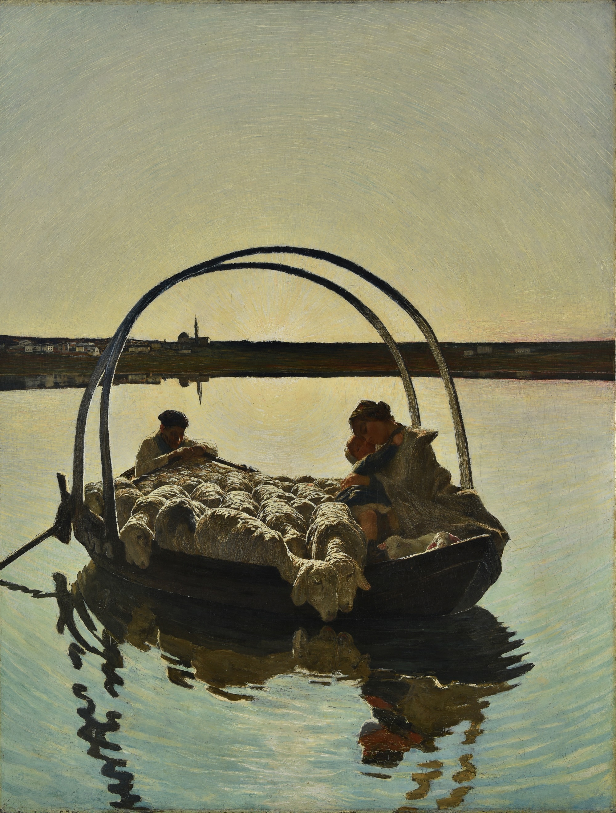 Giovanni Segantini, Ave Maria a trasbordo, 1886-1888, olio su tela, 121,2x92,2cm., Segantini Museum, St. Moritz