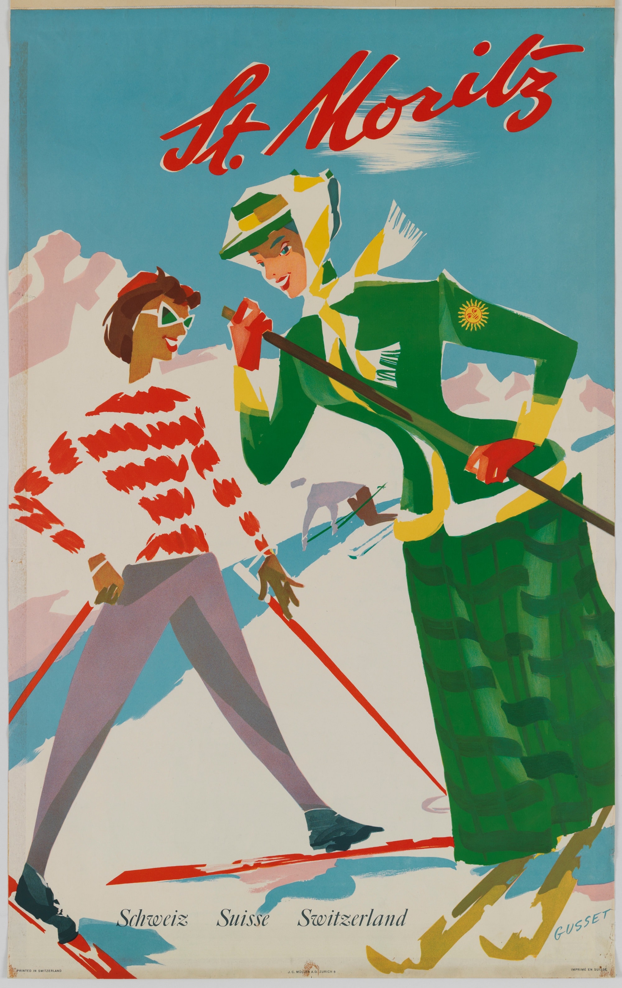 Paul Gusset, St. Moritz, 1945-1955