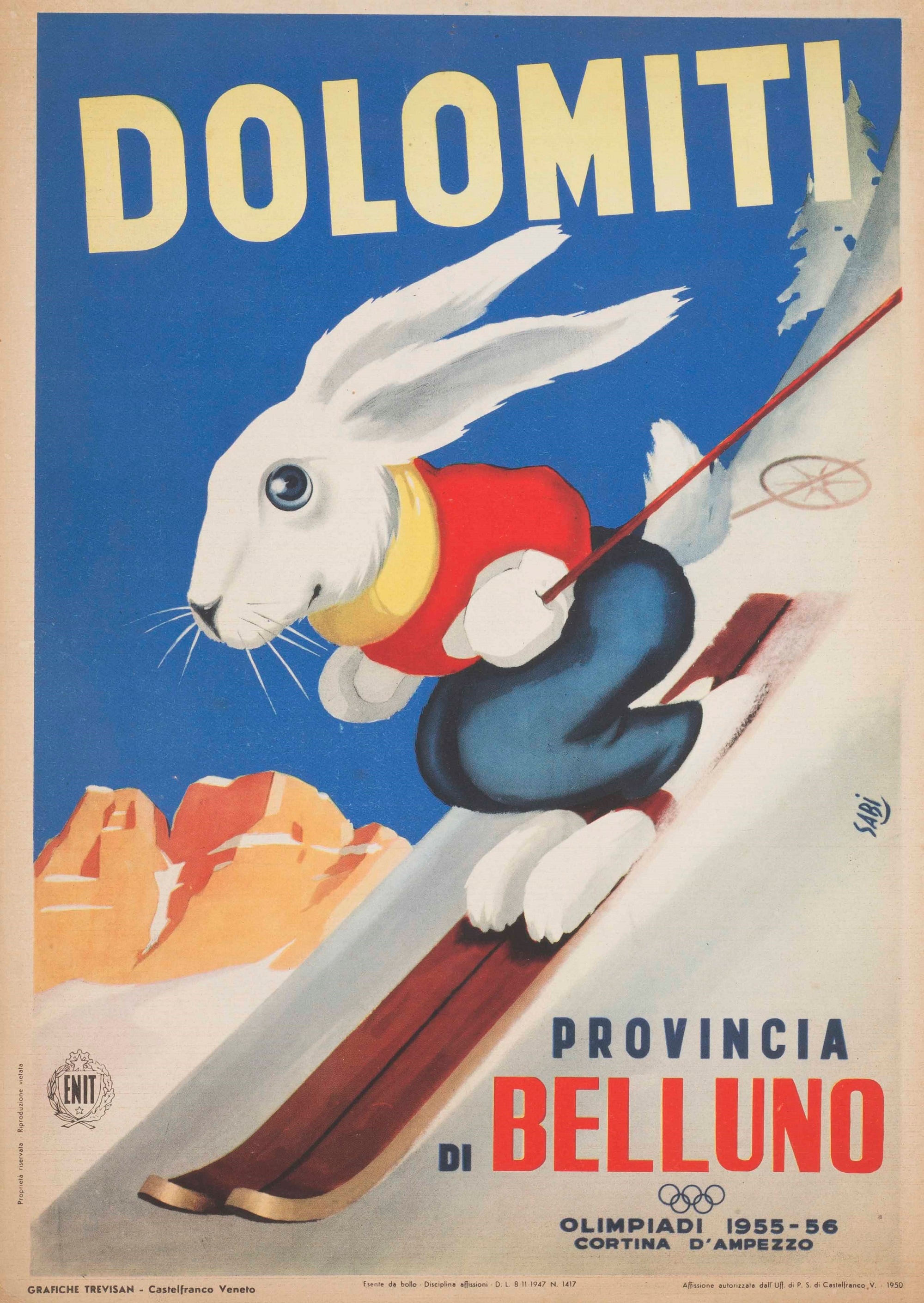 Sandro Bidasio Degli Imberti, Dolomiti provincia di Belluno, 1950