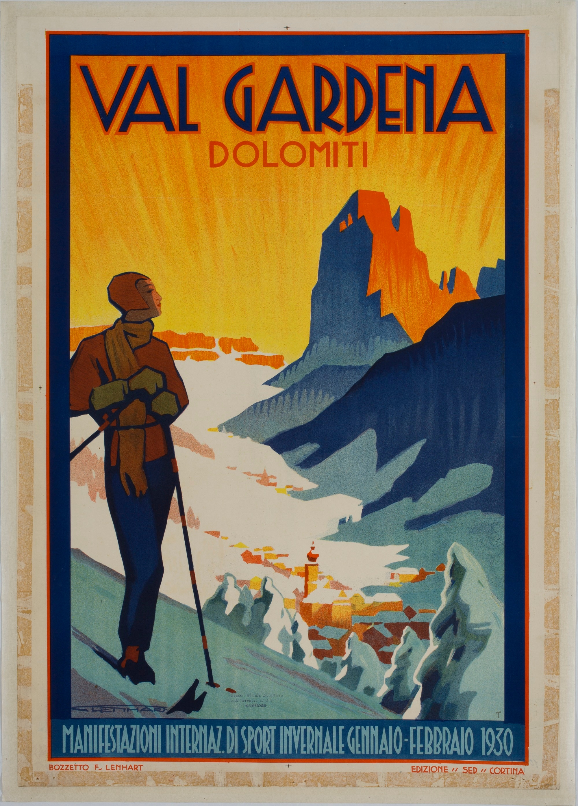 Franz Lenhart, Val Gardena, Dolomiti, 1929