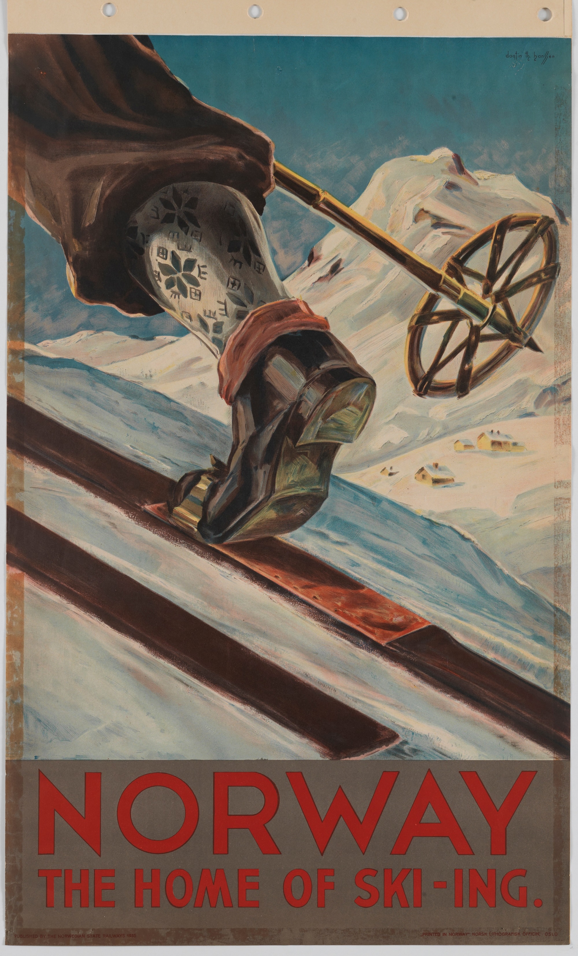 Hanssen Th. Daqtin, Norway the home of ski-ing., 1935