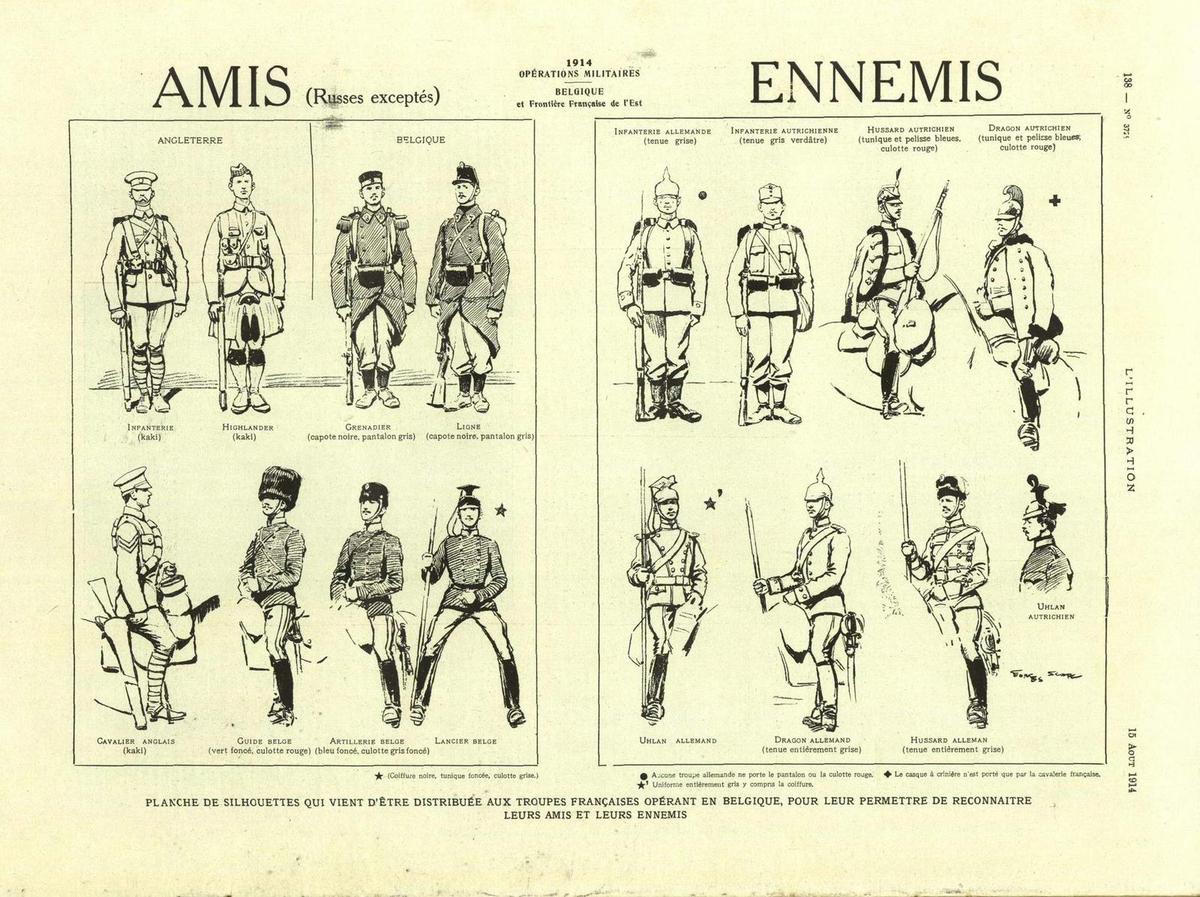 Le uniformi, documento pubblicato in L'illustration