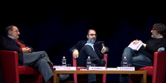 Umberto Eco e Riccardo Fedriga all’Auditorium sulla filosofia